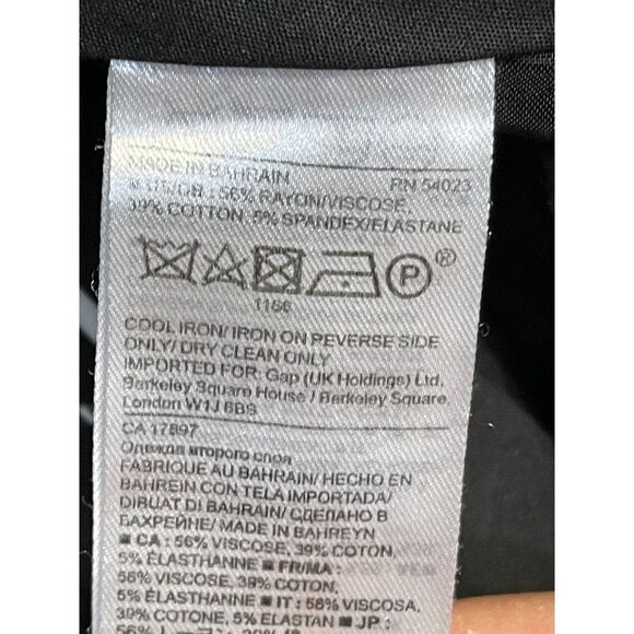 Banana Republic womens sloan solids pants sz 0P black stretch trouser career - Picture 12 of 12